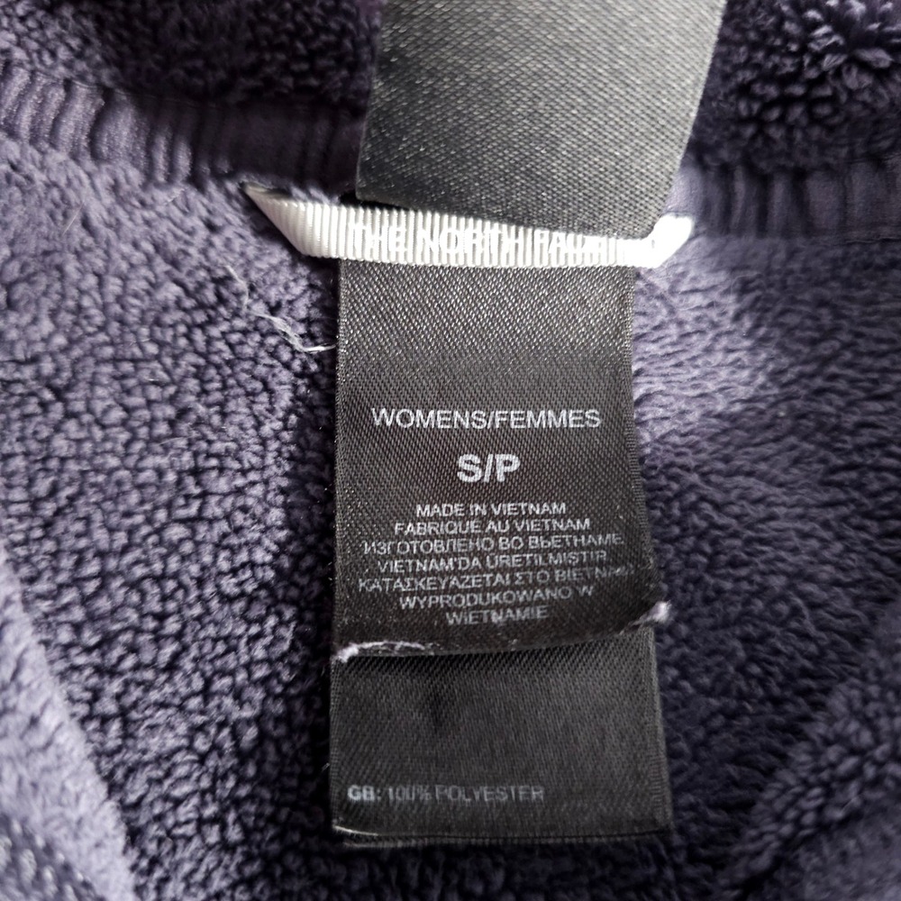 The North Face Fleece Jacket Womens Small Purple TKA 100 Full Zip Mock Neck - Picture 2 of 6